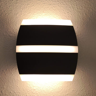 Moderne minimalistische geometrische quadratische wasserdichte LED-Wandleuchte für den Außenbereich 