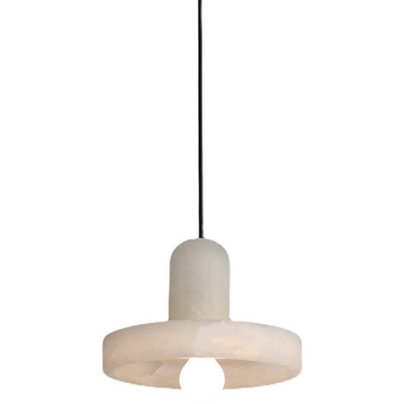 Minimalistisches Licht Luxus Lucite Geometry Round 1-Light Pendelleuchte 