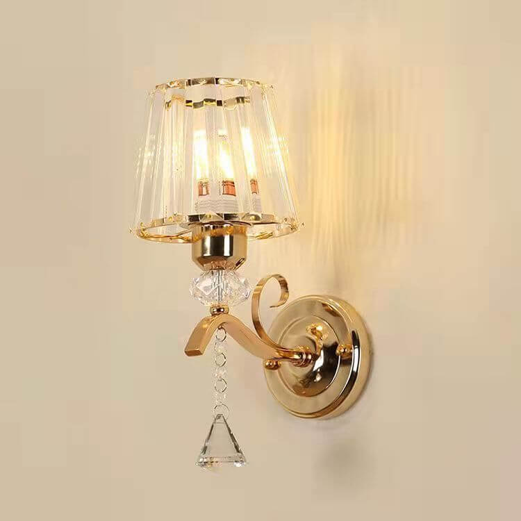 Nordic Luxury Glass Cone 1-Light Wall Sconce Lamp