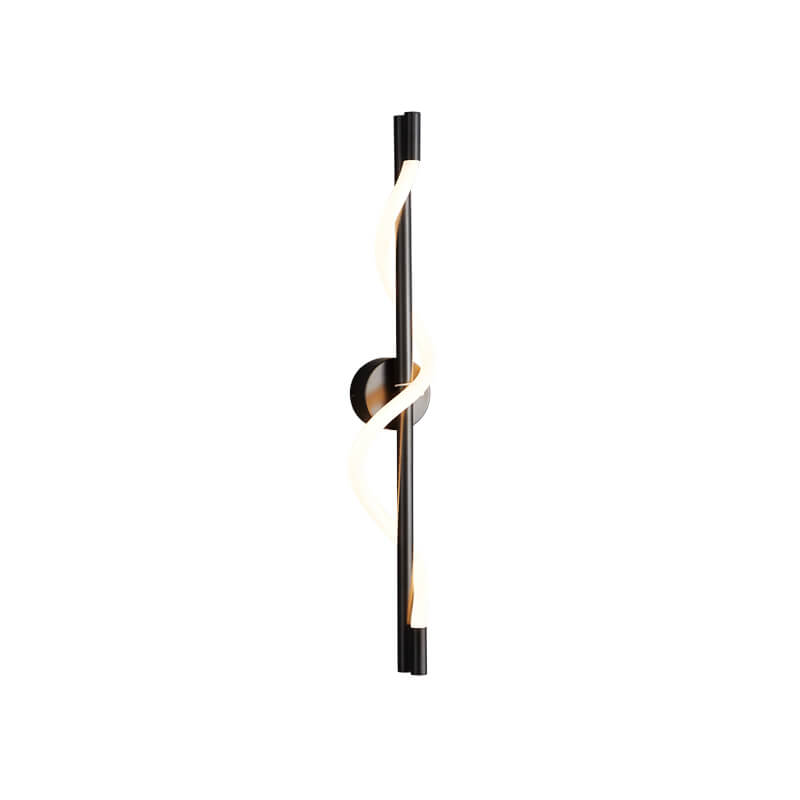 Modern Minimalist Twist Curve Long Bar Copper LED Wall Sconce Lamp