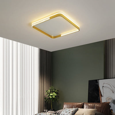 Nordic Light Luxury Square Ring LED Flush Mount Ceiling Light