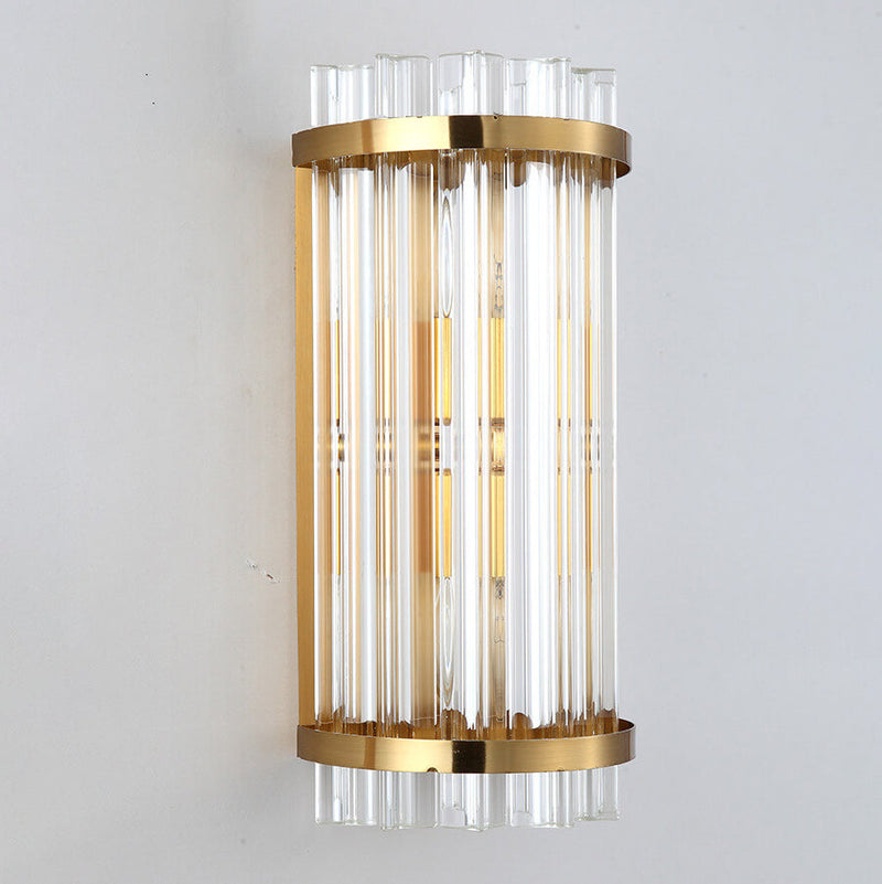 Nordic Luxury Crystal Plated Column 2-Light Wandleuchte 