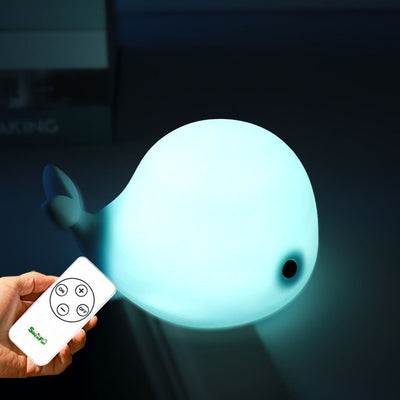 Moderne kreative Whale Silicone Pat LED-Nachtlicht-Tischlampe 