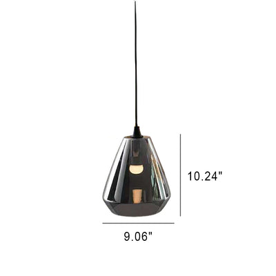 Nordic Minimalist Conical Glass Jar 1-Light Pendant Light