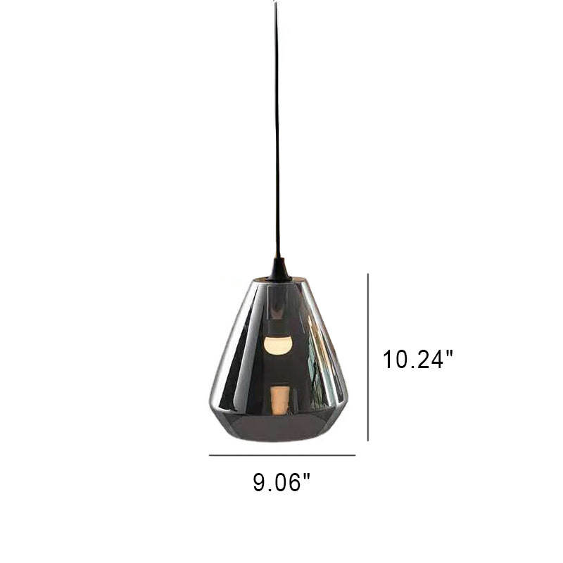 Nordic Minimalist Conical Glass Jar 1-Light Pendant Light