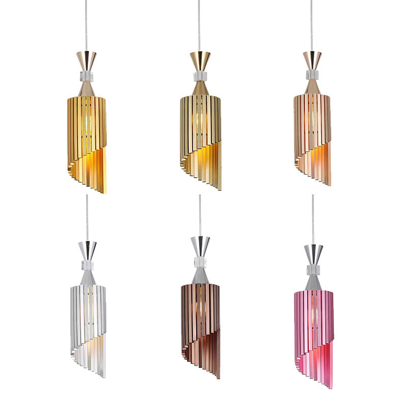 Modern Creative Aluminum Column Geometry 1-Light Pendant Light