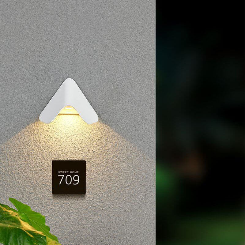 Moderne minimalistische geometrische quadratische wasserdichte LED-Wandleuchte für den Außenbereich 