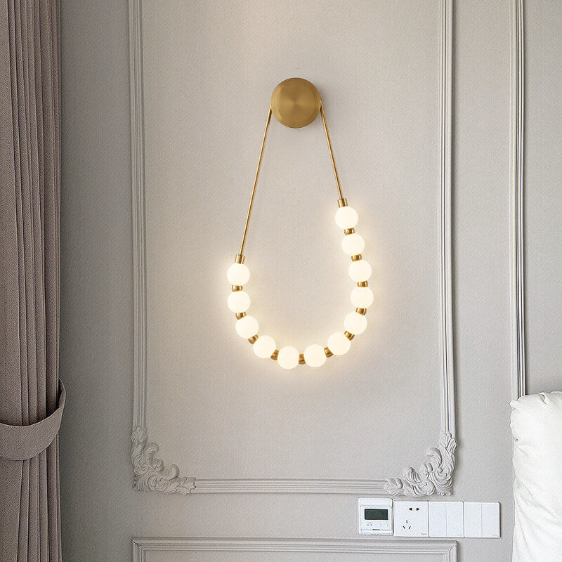 Applique murale LED avec collier minimaliste moderne, haricot magique 