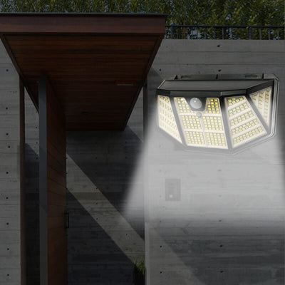 Lampe d'applique murale étanche extérieure trapézoïdale multi-mode à induction solaire 