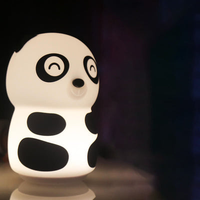 Kreative Cartoon Panda Silikon LED Patpat Nachtlicht Tischlampe 