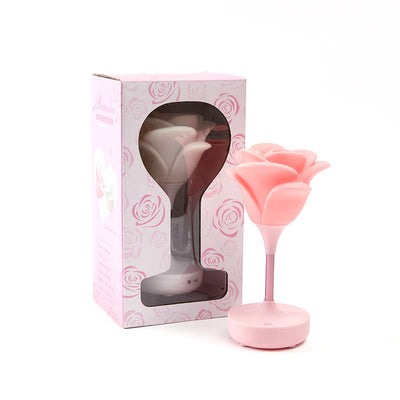 Lampe de table rechargeable par USB en plastique rose créative moderne 