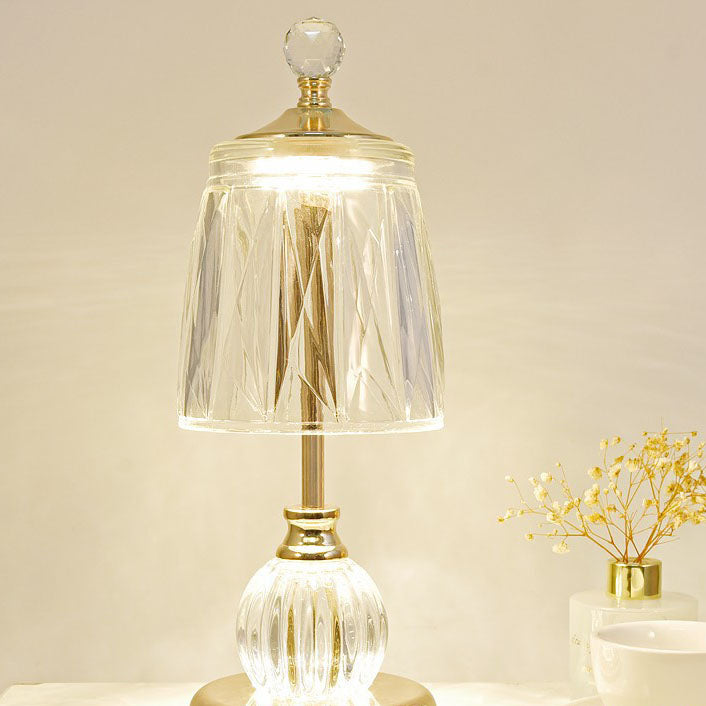Lampe de table LED en cristal de luxe rétro européen 