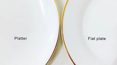 Nordic White Porcelain Gold Rim Dinner Plate