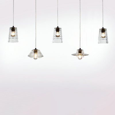 Modern Industrial Clear Glass Iron 1-Light Pendant Light