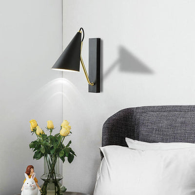 Nordic Simple Cone Metal 1-Light Wall Sconce Lamp