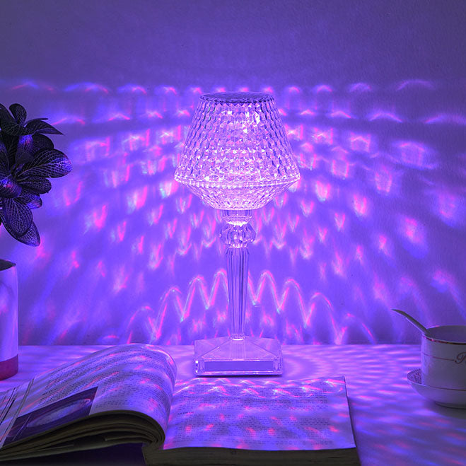 Verre à vin en cristal créatif acrylique LED veilleuse lampe de Table décorative 