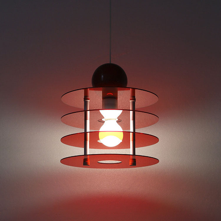 Contemporary Nordic Colorful Acrylic Flying Saucer 1-Light Pendant Light For Bedroom