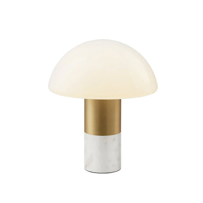 Modern Minimalist Light Luxury Mushroom Iron Glass Marble 1-Light Table Lamp