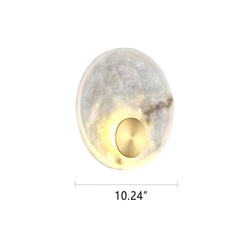 Nordic Resin Round Marble Pattern Design 1-Light Wall Sconce Lamp