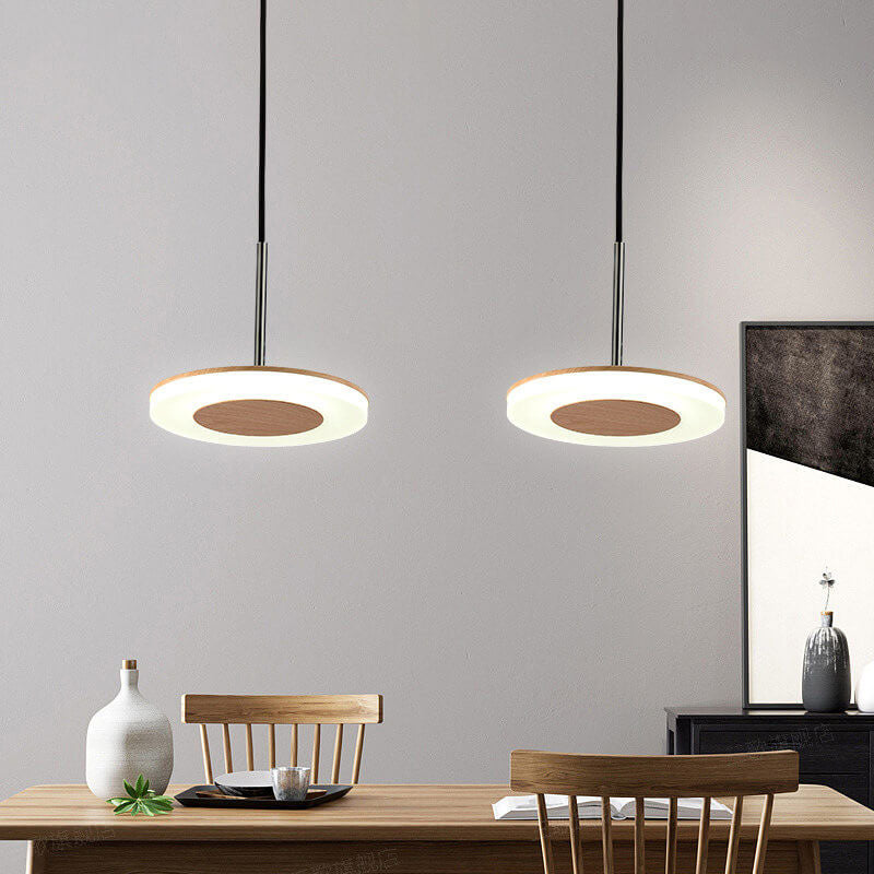 Lampe suspendue LED plate avec soucoupe volante ronde créative nordique 