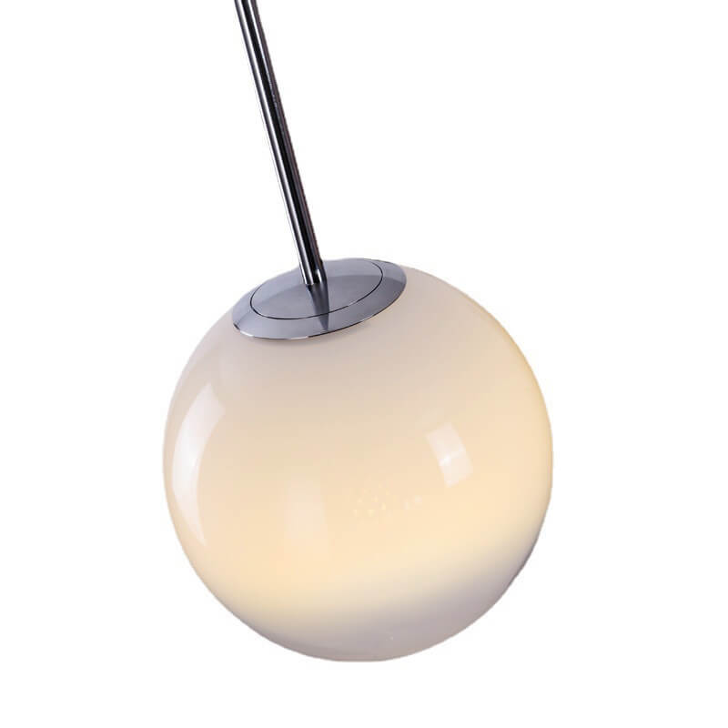 Nordic Vintage Gradient Glass Orb Chrome Ring 1-Light Pendant Light