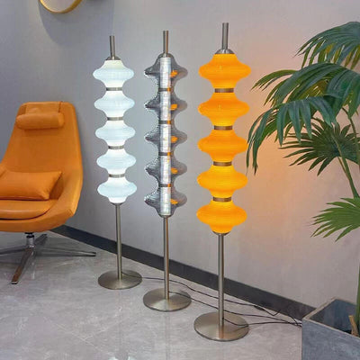 Lampadaire LED sur pied en verre à ficelle de gourde créative vintage 