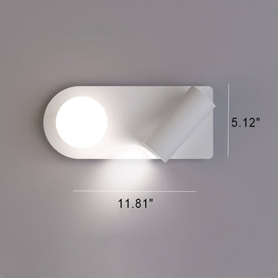 Minimalistische drehbare LED-Lesewandleuchte aus Aluminium 