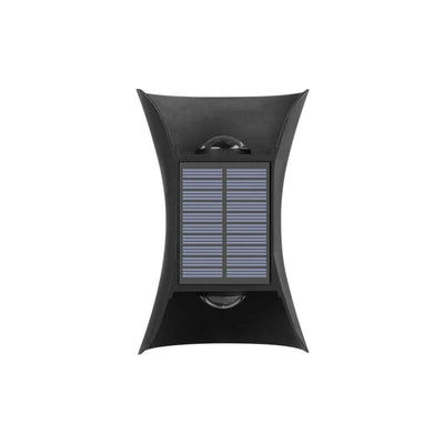 Modern Solar Flared LED Courtyard Enclosure Outdoor Wall Sconce Lamp