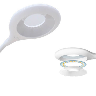 Ceative Simplicity White LED Touch Wiederaufladbare USB-Stifthalter-Schreibtischlampe 