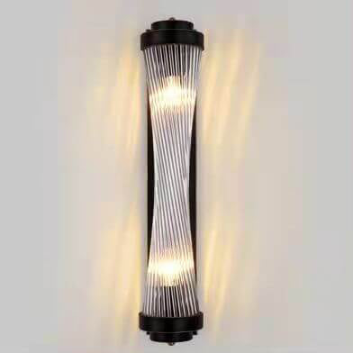 Modern Luxury Crystal Cylinder Column Rotation 2-Light  Wall Sconce Lamp