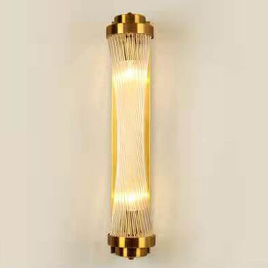 Modern Luxury Crystal Cylinder Column Rotation 2-Light  Wall Sconce Lamp