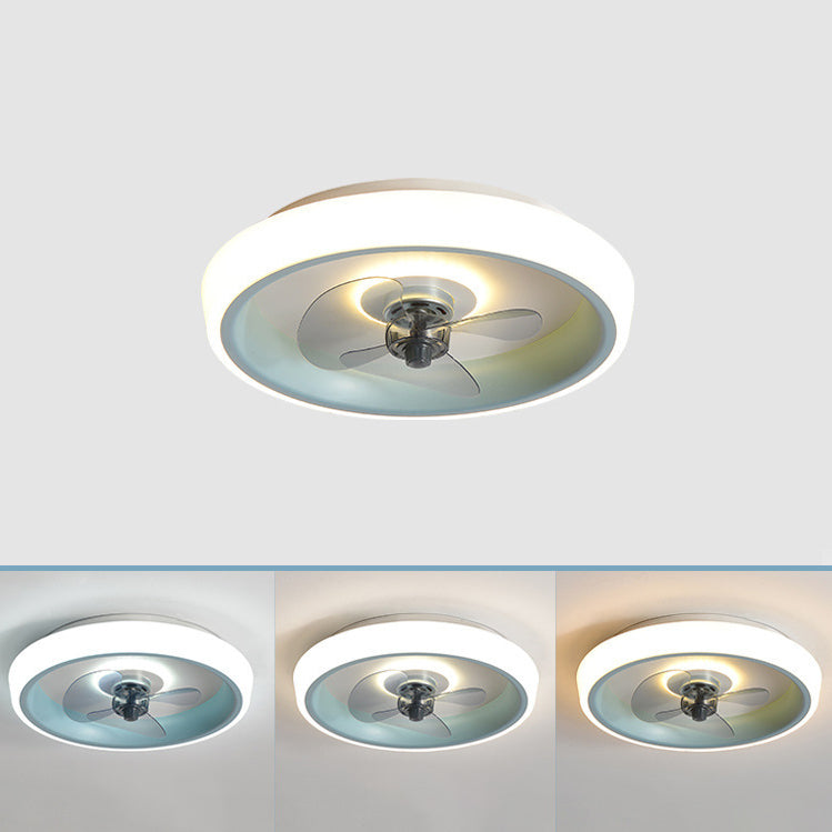 Einfaches, modernes, leichtes LED-Unterputz-Lüfterlicht aus Acryl 