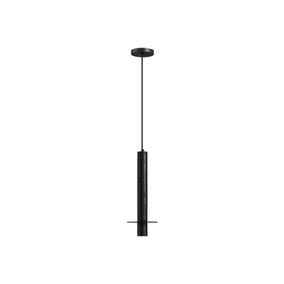 Modern Travertine Black Shade LED Pendant Light