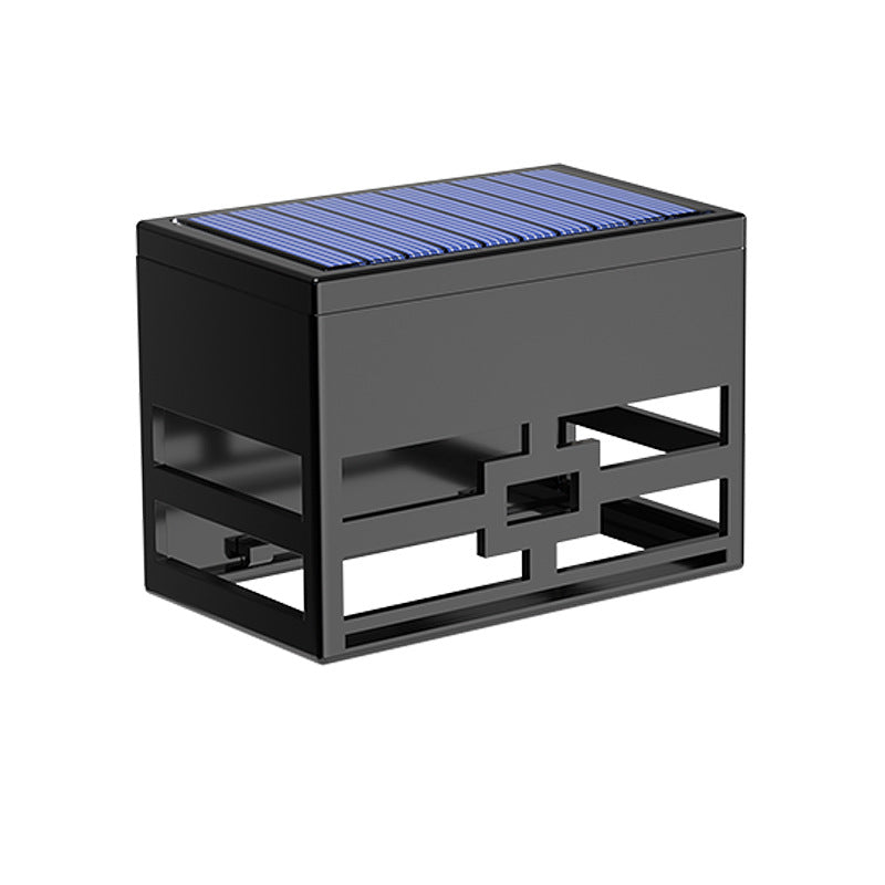 Einfache quadratische LED-Skelett-Solarzaun-Wandleuchte für den Außenbereich 