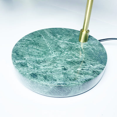 Lampe de table moderne en marbre de verre vert à 1 lumière en cire fondue 