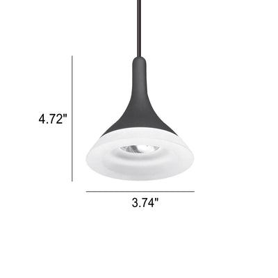 Nordic Minimalist Cone LED-Pendelleuchte aus Aluminium-Acryl 