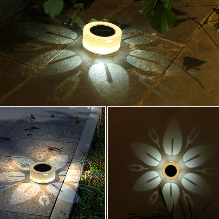 Modern Minimalist Round Waterproof Acrylic Solar LED Outdoor Wall Sconce Lamp