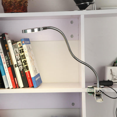 Kreative einfache USB-Schlauchknopf-LED-Leseclip-Schreibtischlampe