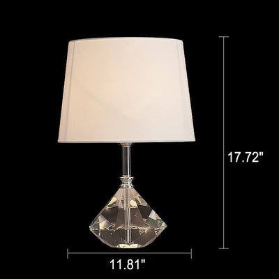 Modern Light Luxury Creative Crystal Fabric 1-Light Table Lamp