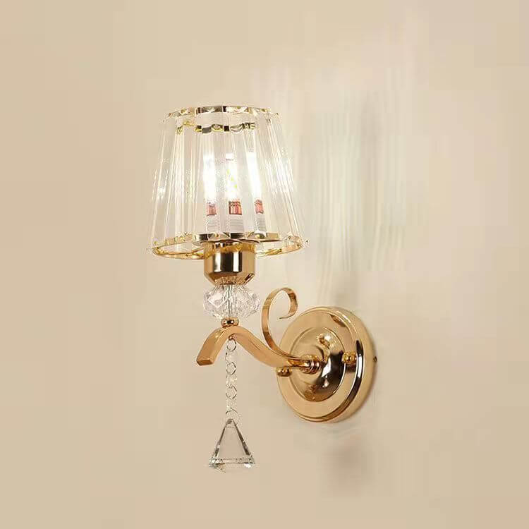 Nordic Luxury Glass Cone 1-Light Wall Sconce Lamp