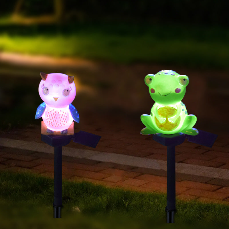 Animaux modernes pelouse extérieure solaire LED jardin sol insérer lumière de paysage 