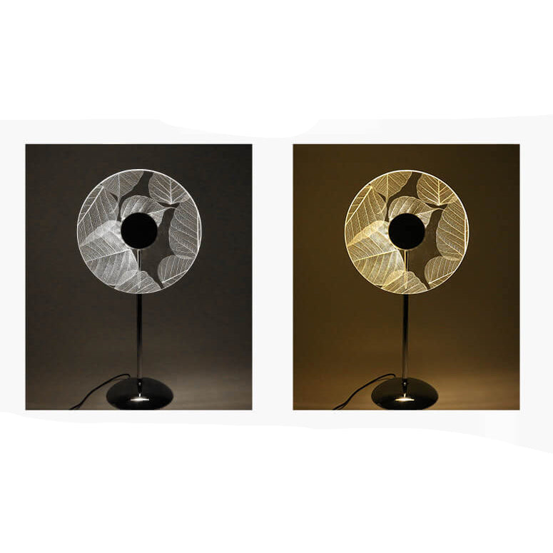 Modern Acrylic Creative Leaf Pattern Design LED Ambient Night Light Table Lamp