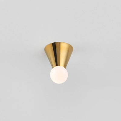 Nordic Minimalist Conical Design 1-Light Flush Mount Light