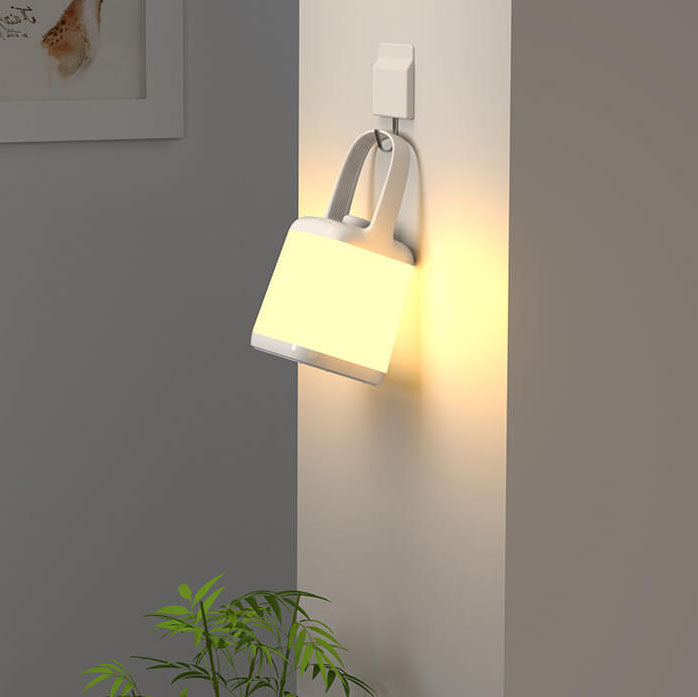 Creative Square Jar Portable ABS Wireless wiederaufladbare LED-Nachtlicht-Tischlampe