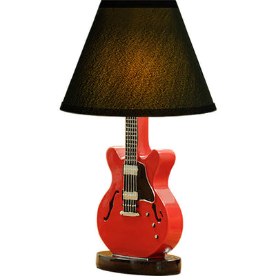 Cartoon Creative Fabric Shade Guitar 1-Light Tischlampe 
