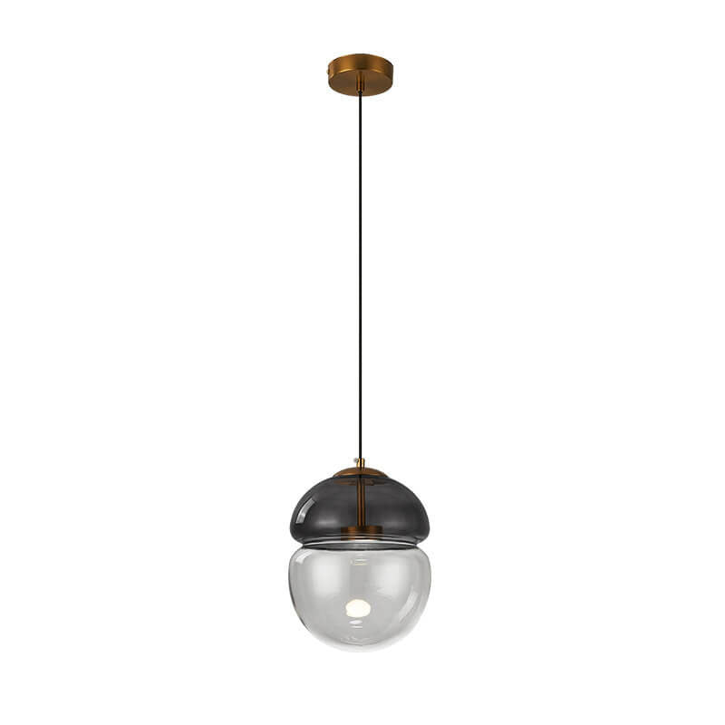 Lumière minimaliste moderne de luxe ovale en verre clair LED suspension 