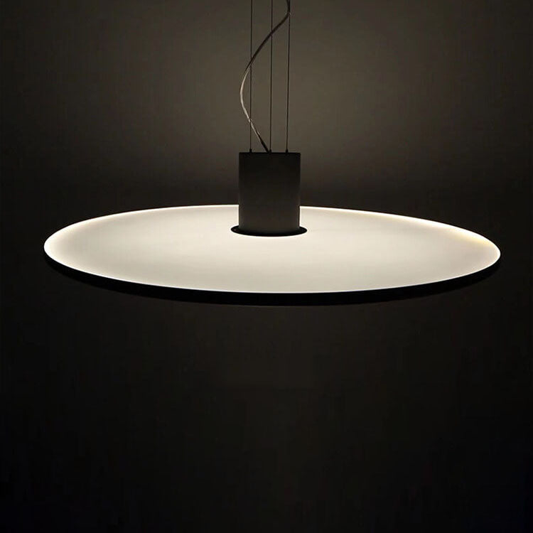 Modern Minimalist Flying Saucer Round Flat Hardware LED Pendant Light