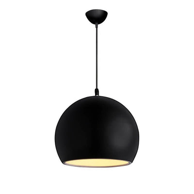 Lampe suspendue moderne à 1 lumière à tête ronde en fer de couleur unie 