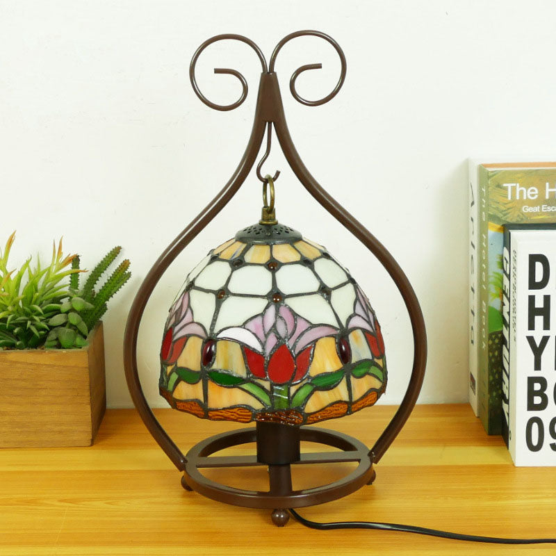 European Style Tiffany Heart Stained Glass 1-Light Table Lamp