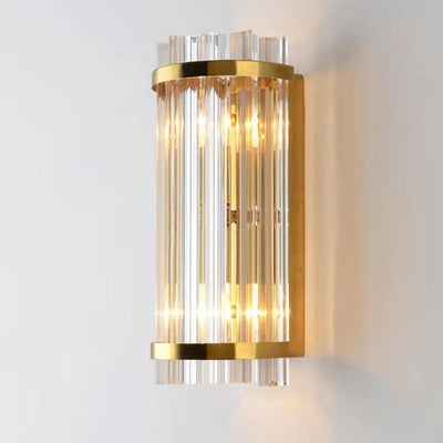 Nordic Luxury Crystal Plated Column 2-Light Wandleuchte 